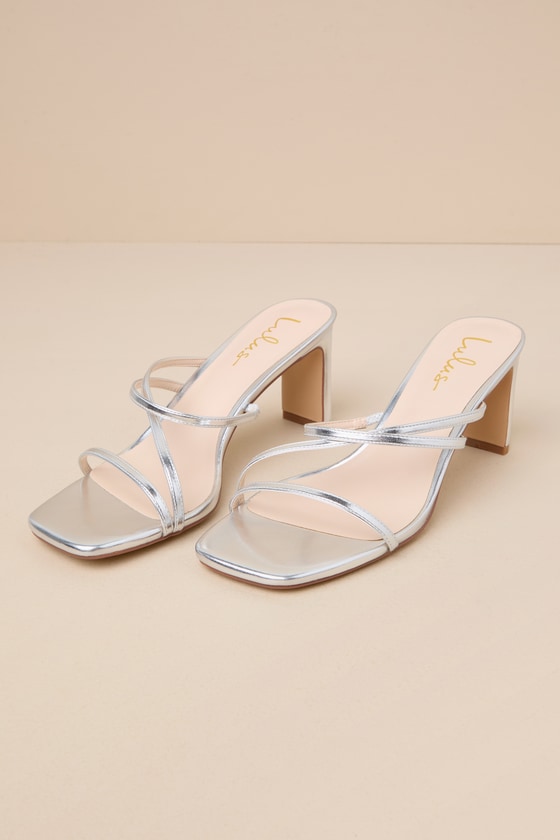 Shop Lulus Jobelle Silver Strappy High Heel Sandals