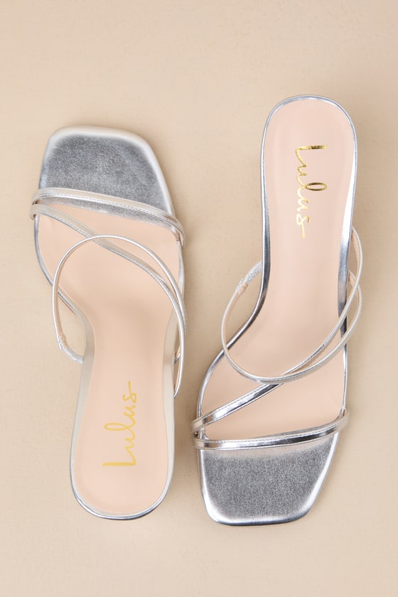 Shop Lulus Jobelle Silver Strappy High Heel Sandals