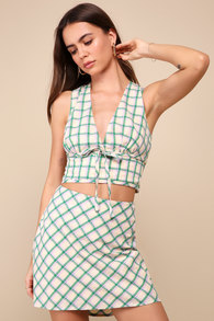 JME308037S: GREEN/PUPRLE PLAID 1