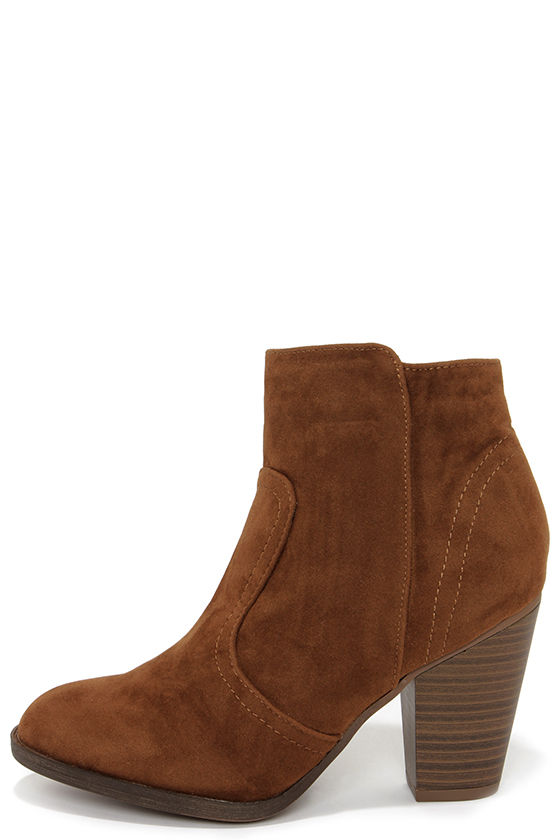 Heydays Tan Suede Ankle Boots