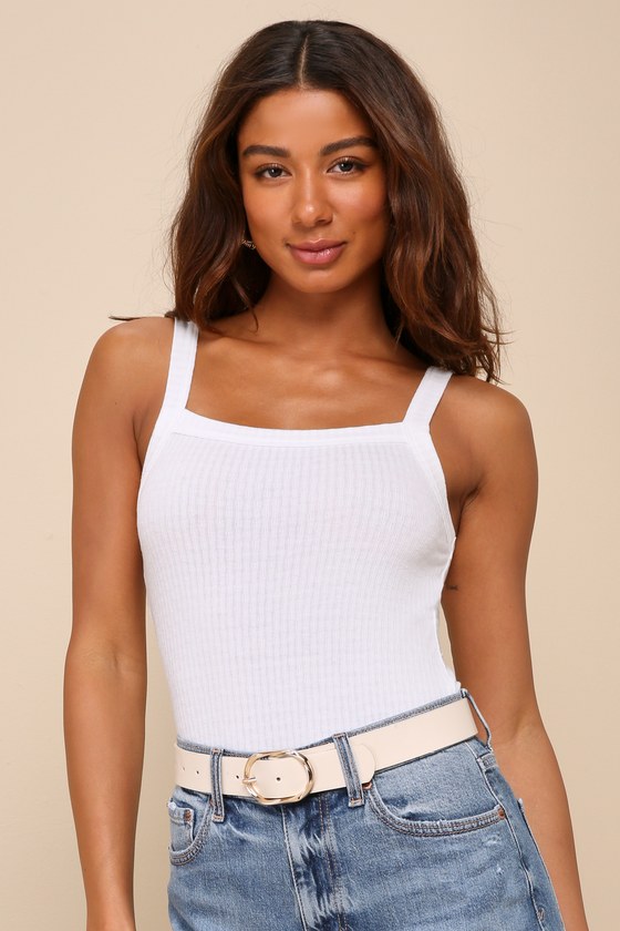 Timeless Attitude Ivory Pointelle Knit Sleeveless Bodysuit 2
