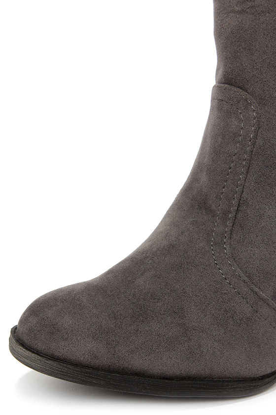 cute grey ankle boots