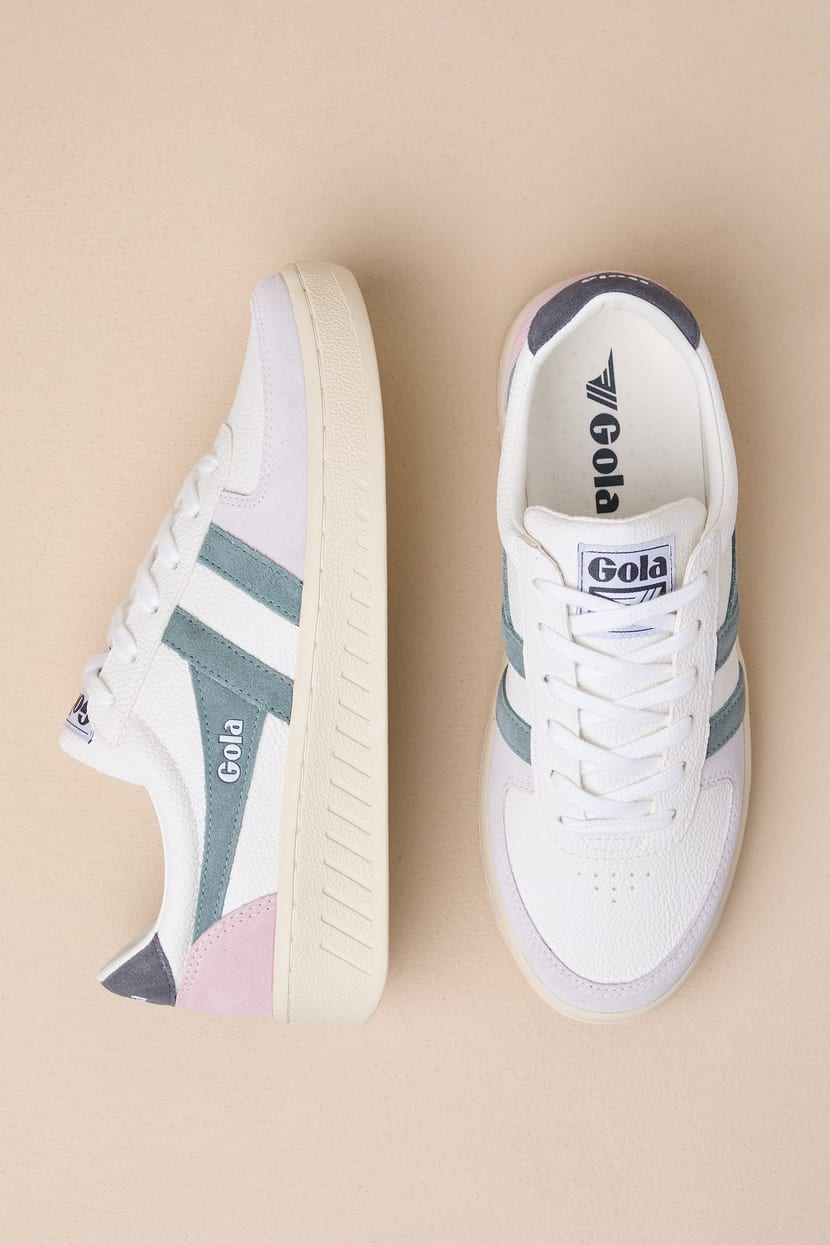 Gola Grandslam Trident – Sneaker Donna Bassa – Pelle E Sintetico – Suola Gomma – Tempo Libero
