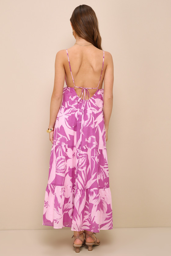 Pink tropical floral crop top blouse... S