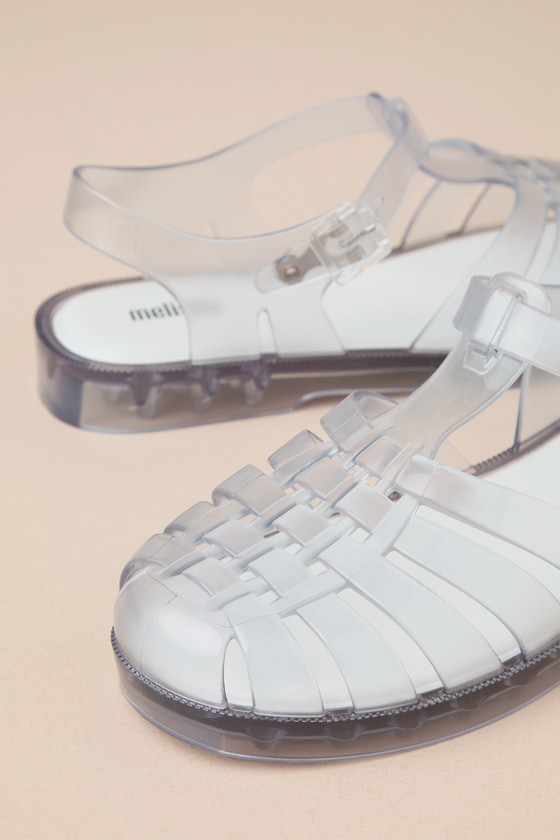 Shop Melissa Possession Clear Jelly Strappy Buckle Sandals