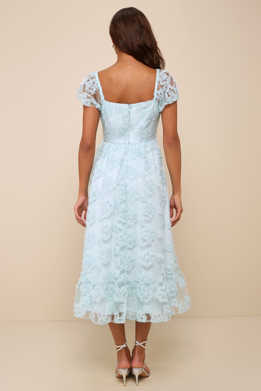 Floral Elegant Mint Dress Floral Elegant Mint Dress