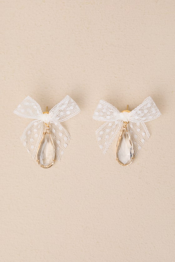 Petite Bow Detail Cluster Earrings