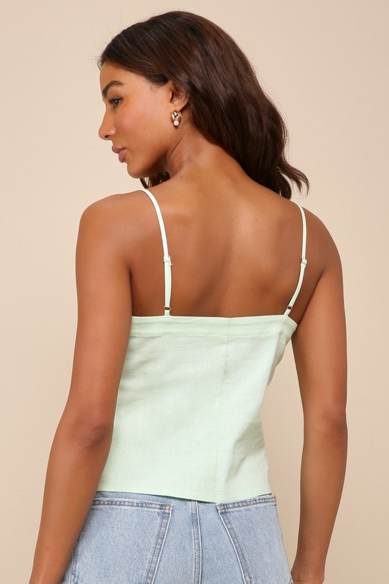 mint green cami top