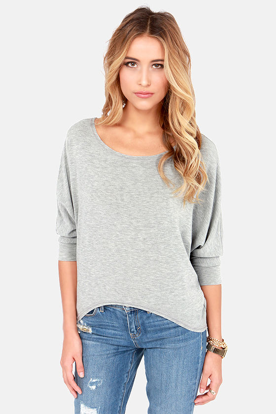 Cute Grey Top - Knit Top - $30.00 - Lulus