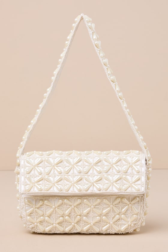 Ivory Pearl Bag - Beaded Shoulder Bag - Mini Shoulder Bag - Lulus