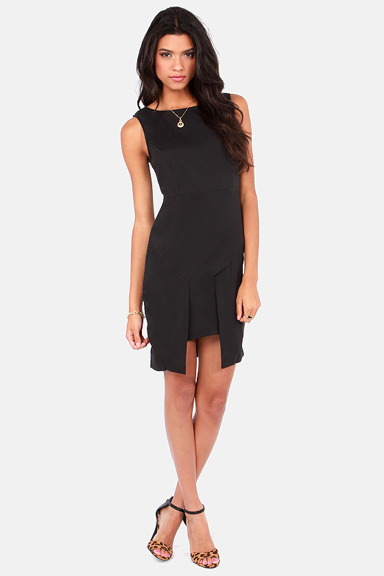 Out Fold Black Dress - $57 : Fashion at Lulus.com