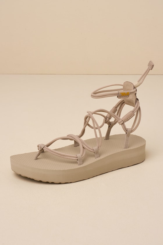 Midform Infinity Sesame Strappy Flatform Sandals 1