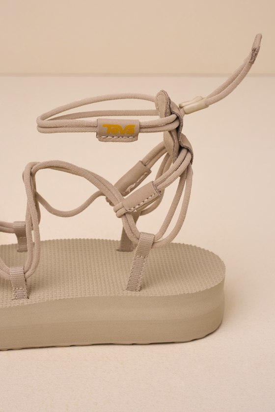 Shop Teva Midform Infinity Sesame Strappy Flatform Sandals In Beige
