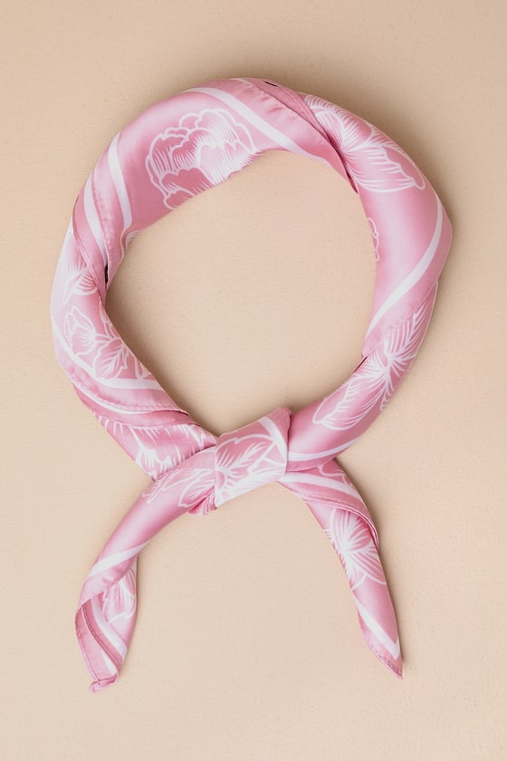 ★DAKS★ Pink Chain Print Bandeau Scarf ☆DAKS☆ Pink Chain Print Bandeau Scarf Codello Chaines and