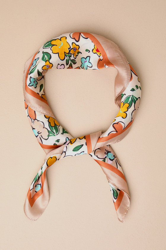 Riviera Scarf Beige Multi