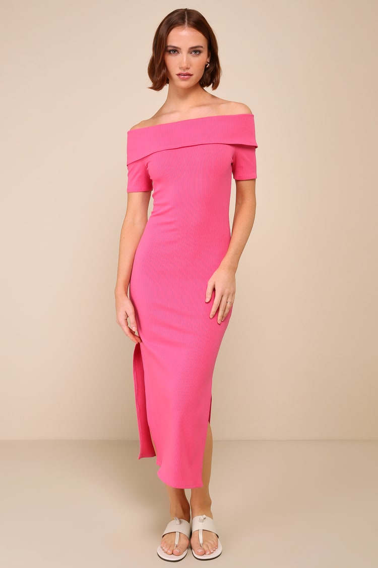 knee length dresses for ladies Black Off Shoulder Ruched Long Sleeve Midi Dress – PinkBlush main image 1