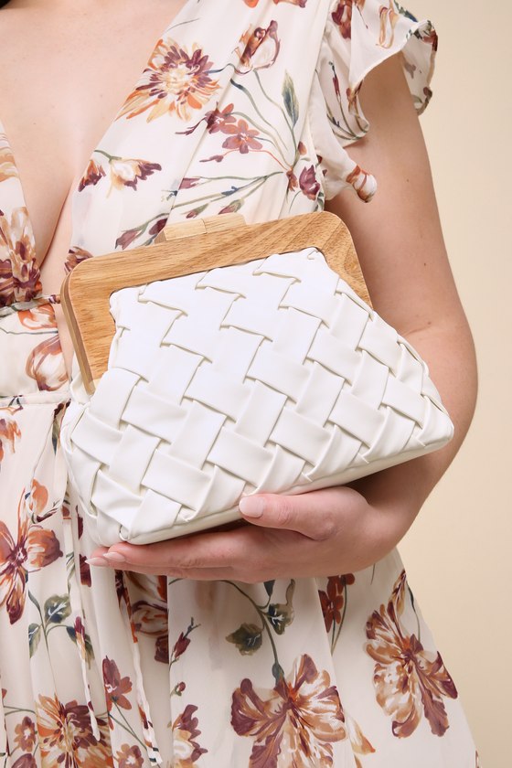 Matilda White Woven Crossbody Bag 2