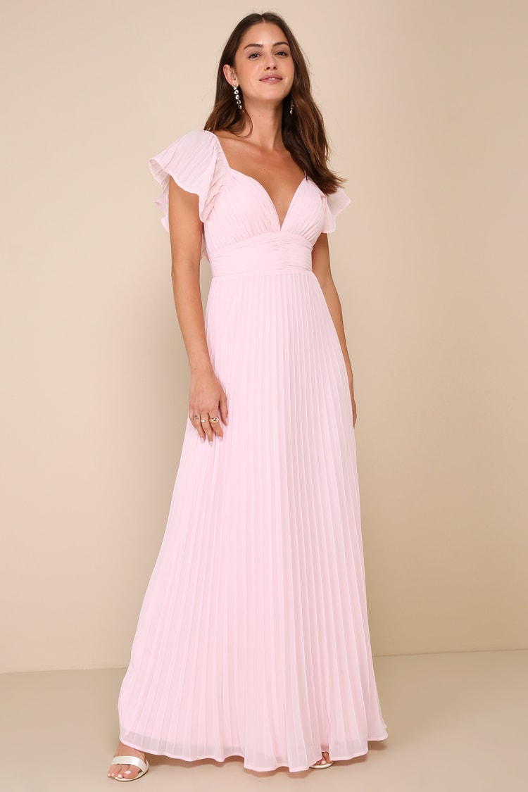 open lace back dress Women's Rosewood Romance Ivory Multi Floral Flutter Sleeve Maxi Dress | Size: S main image 0