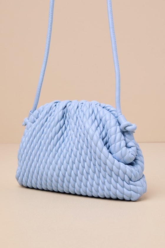 Urban Expressions Elise - Light Blue Bag - Quilted Crossbody Bag - Lulus