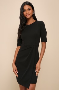 Westwood Black Half Sleeve Sheath Dress