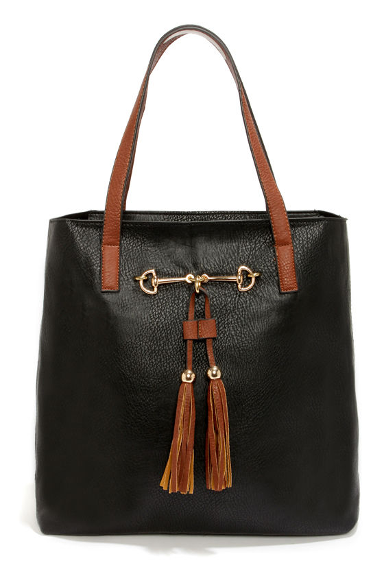 Cute Black Tote Black Handbag Black Purse 43.00 Lulus