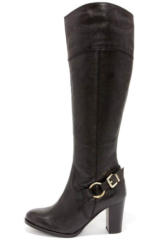 Luxe Black Boots - Knee High Boots - High Heel Boots - $167.00 - Lulus