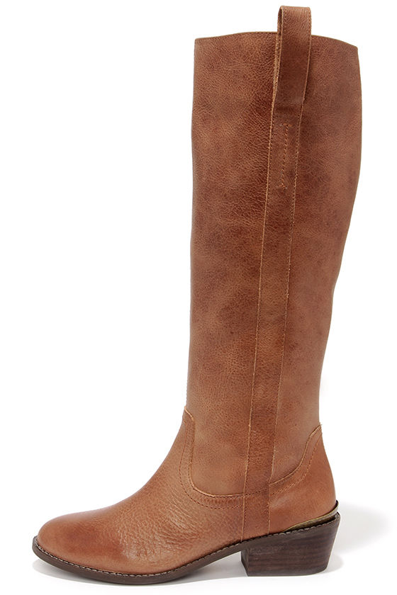 Cute Tan Boots - Leather Boots - Riding Boots - Knee High Boots - $141. ...