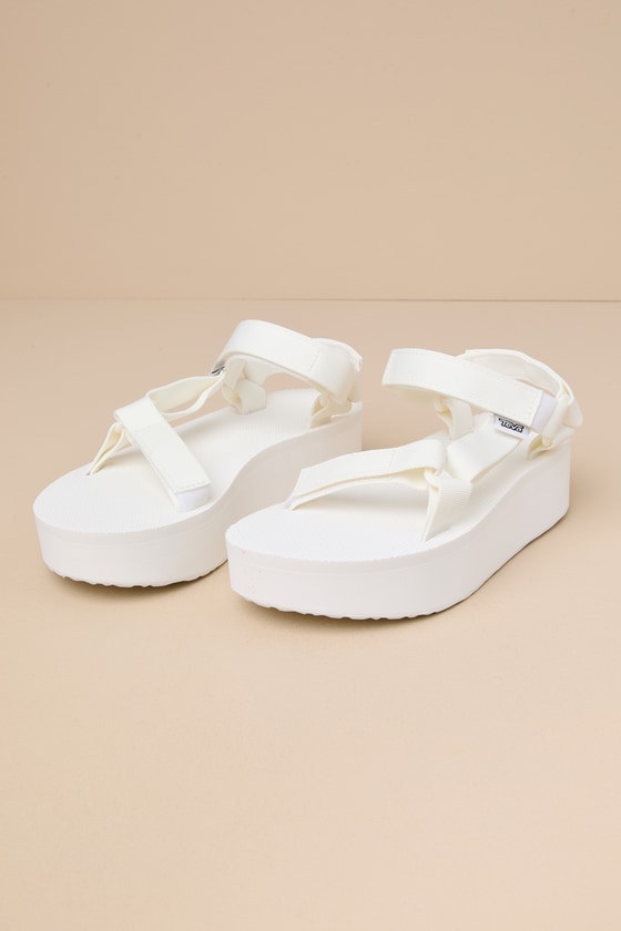 Shop Teva Flatform Universal Bright White Sandals