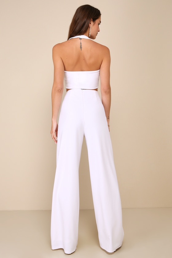 Combinaison Short à Bretelles (Halter Top) - Noir Et Blanc - Femme - Taille S - Avec étiquettes