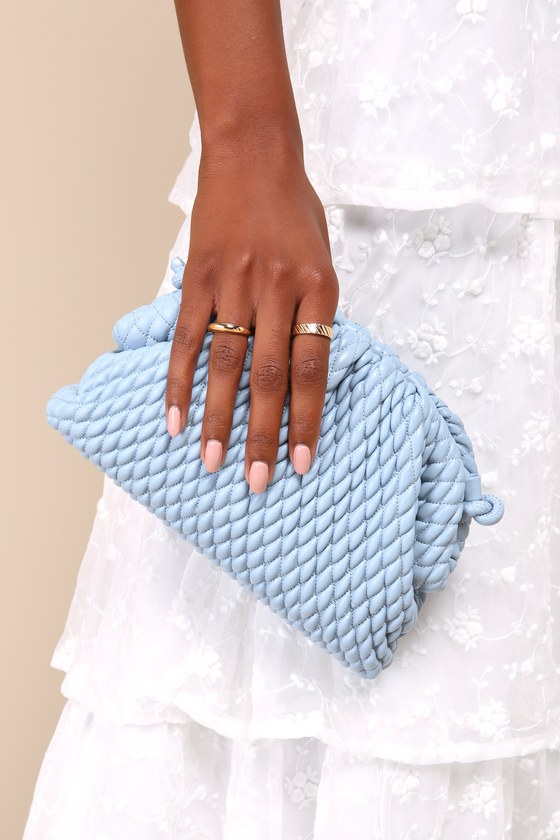 Urban Expressions Elise - Light Blue Bag - Quilted Crossbody Bag - Lulus