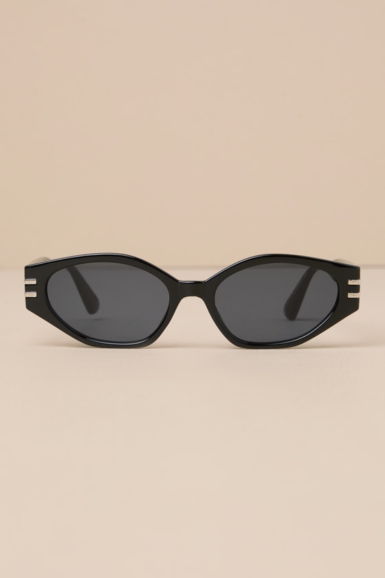 Chic Story Black Angular Oval Sunglasses 2