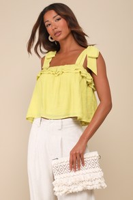 Boho Wishes Ivory Woven Fringe Clutch