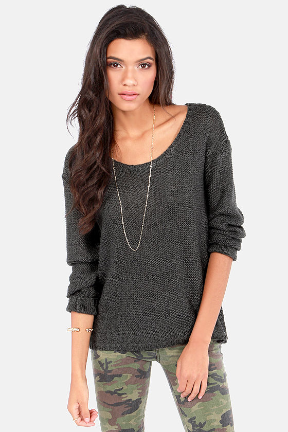 Awesome Dark Grey Sweater - Knit Sweater - $63.00 - Lulus