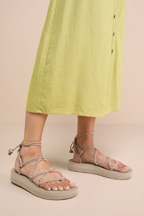 Midform Infinity Sesame Strappy Flatform Sandals 1