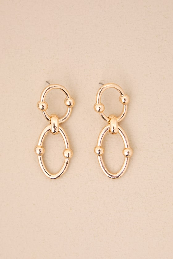 Sophisticated Drama Gold Oversized Statement Drop Earrings 3