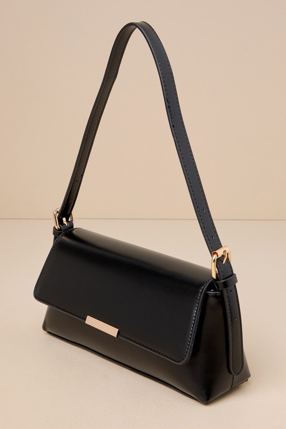 Shop Lulus Downright Iconic Black Shoulder Bag