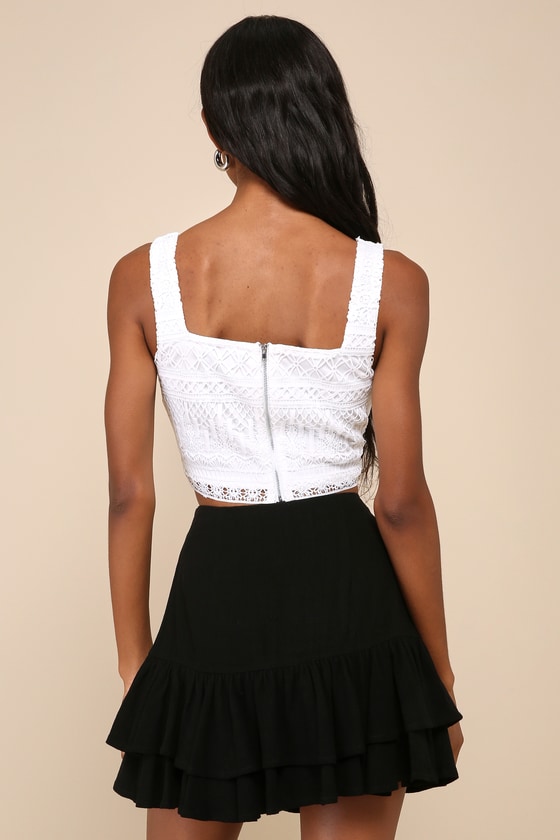 Perfect Concept Black Tiered Mini Skirt 5