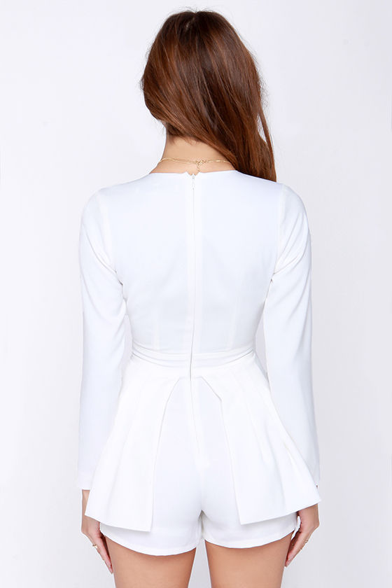 Lovers + Friends Love Always - Ivory Romper - Long Sleeve Romper - $171.00