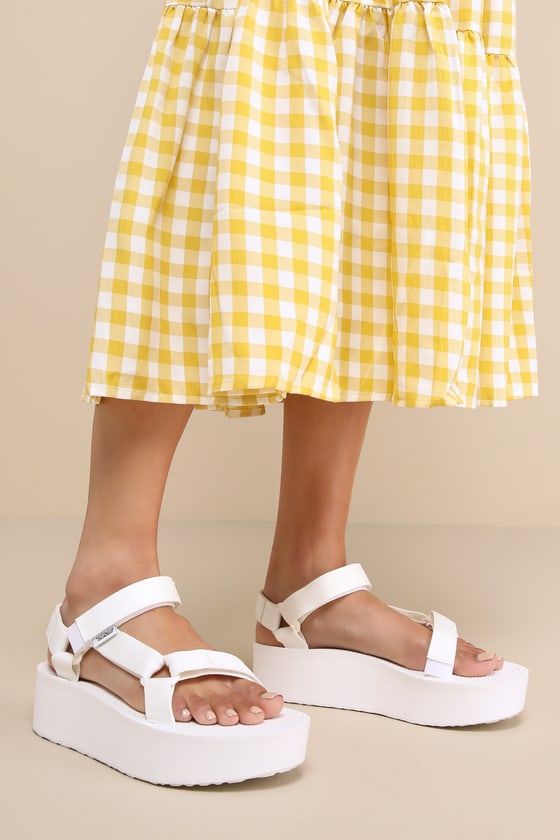 Flatform Universal Bright White Sandals 1