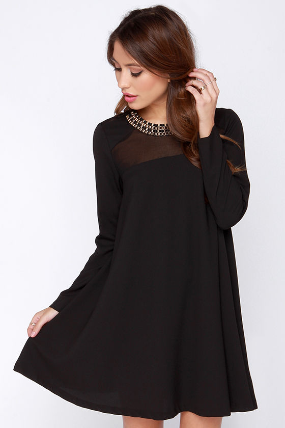 Black Dress with Sleeves