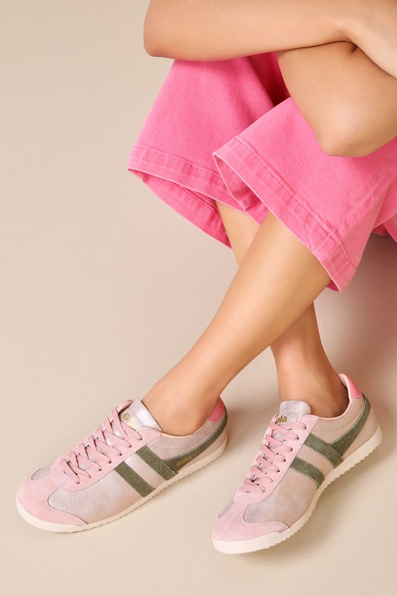 Bullet Blaze Rose Gold Color Block Leather Sneakers 1