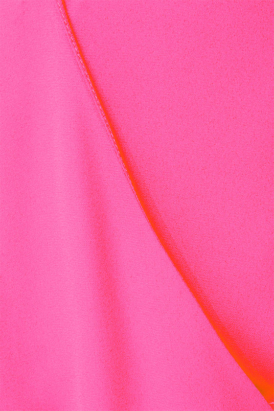 Sexy Neon Pink Bodysuit Backless Bodysuit V Neck Bodysuit 36.00