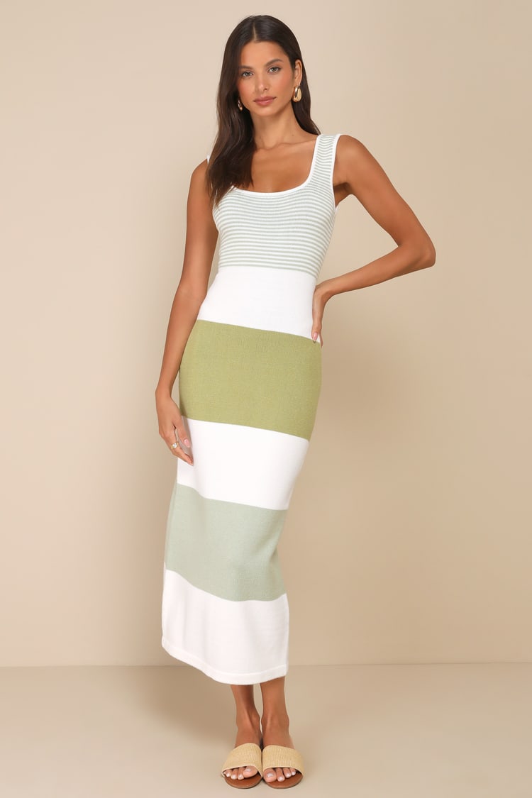 slim fit dress slacks Green and White Floral Placement Printed Maxi Dress main image 0