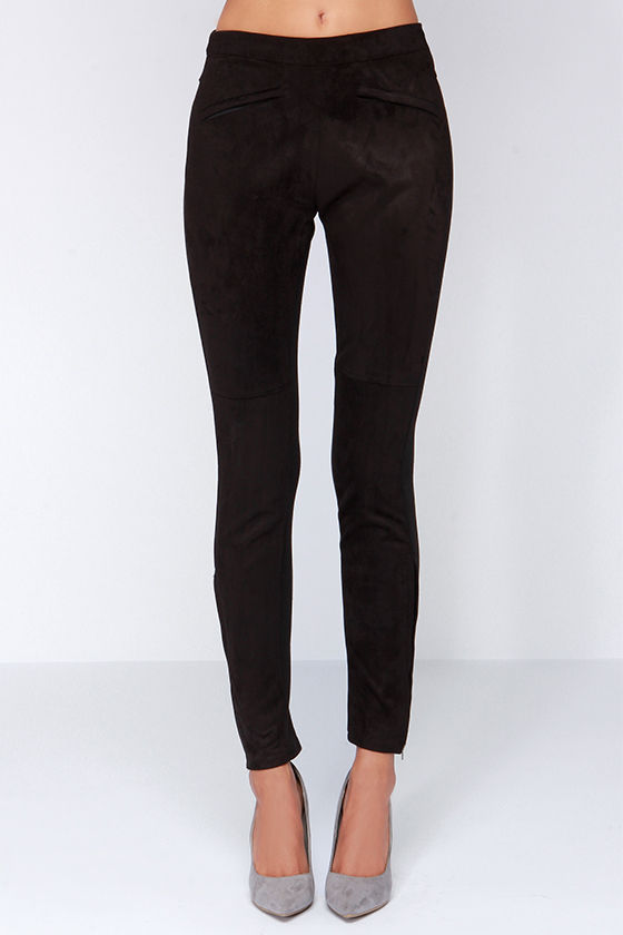 Suede black pants Clearance
