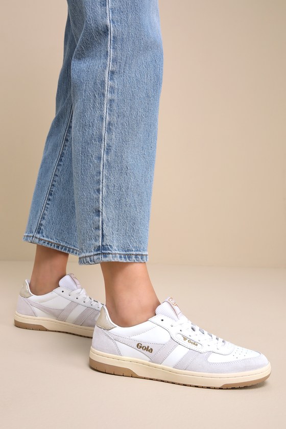 Gola White Hawk Multi Color Block Suede Sneakers Size 8