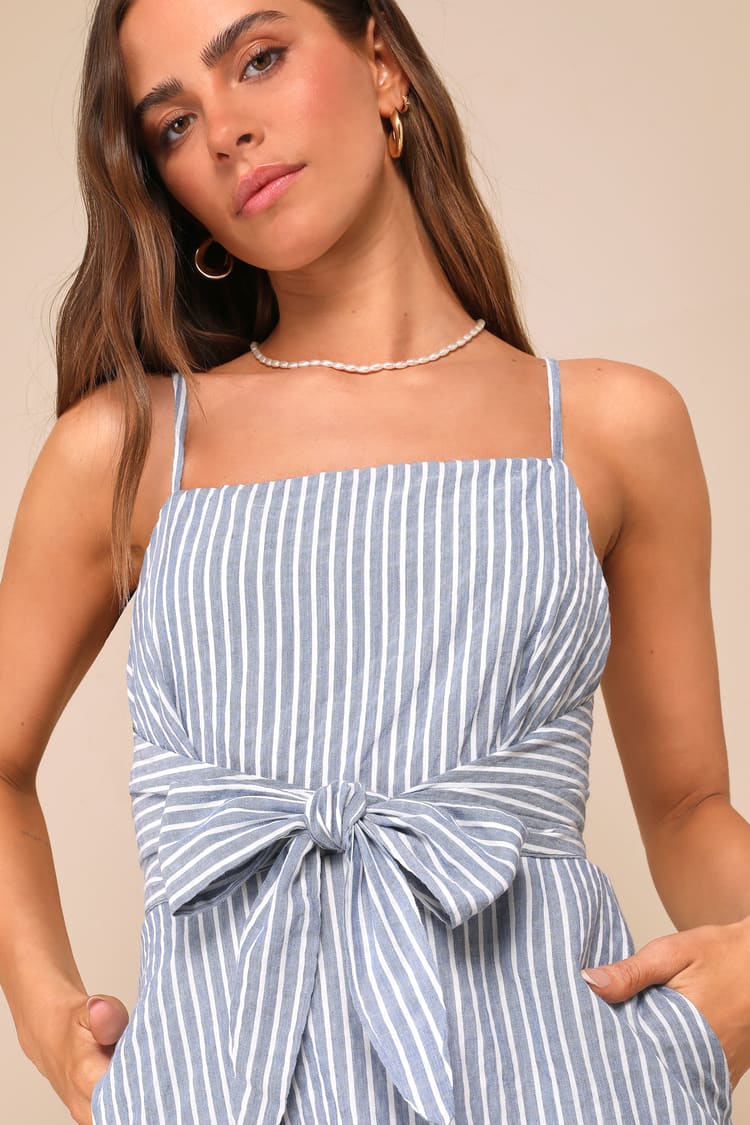 Blue & White Striped Dress - Cotton Mini Dress - Summer Dress - Lulus 