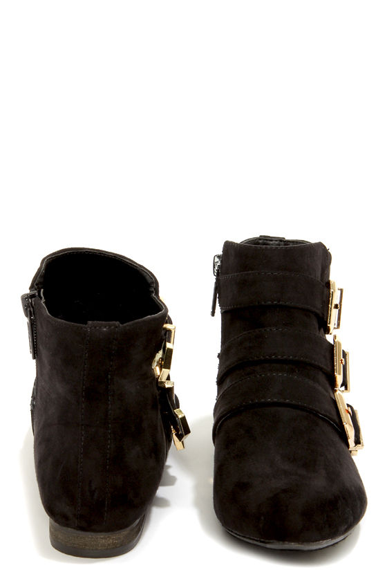 Cute Black Boots - Ankle Boots - Booties - $39.00