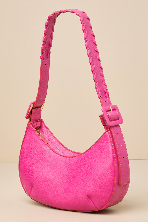 Hot Pink Shoulder Bag - Textured Shoulder Bag - Hot Pink Purse - Lulus