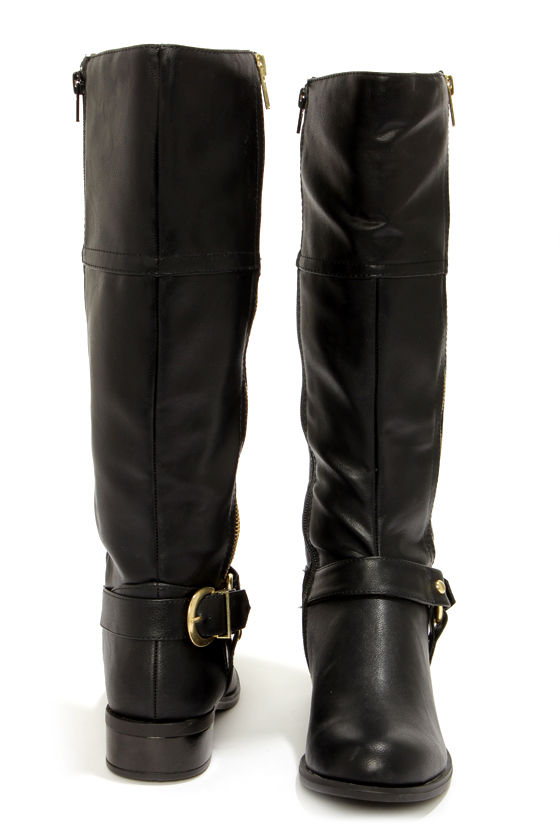 black and gold riding boots