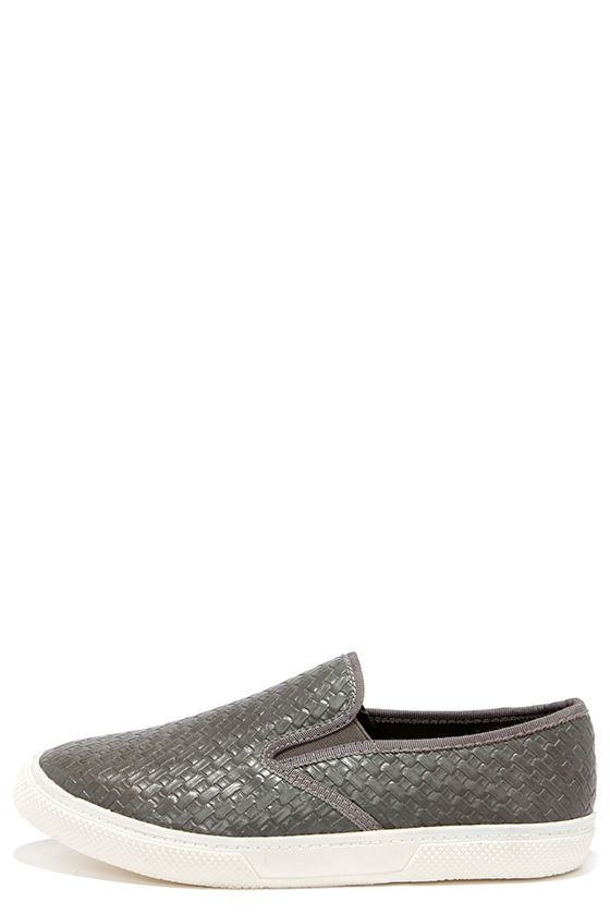 gray slip on sneakers